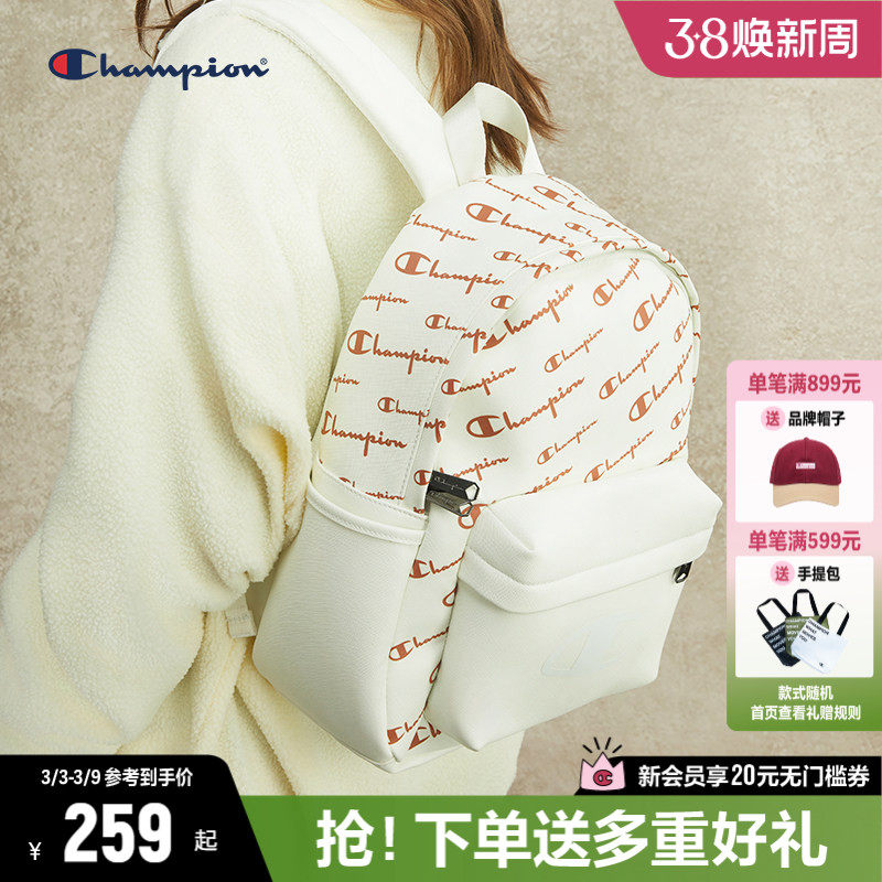 Champion冠军双肩包2026春季新款书包女生通勤大容量电脑包背包
