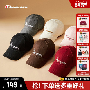 Champion冠军鸭舌帽女2026春夏新款涂鸦帽子显脸小美式棒球帽男款