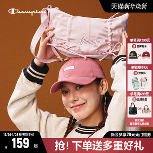 Champion冠军单肩包2025年秋冬新款 休闲粉色包包女轻便运动斜挎包
