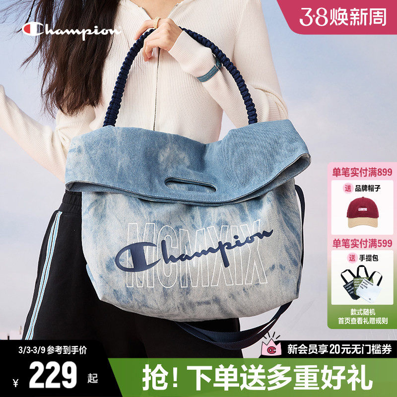 Champion冠军单肩包2026年春季新款女休闲时尚手提包大容量斜挎包