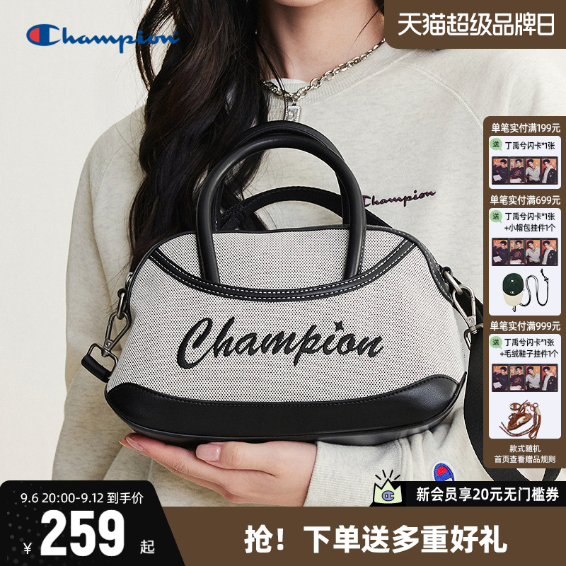 Champion冠军单肩斜挎手提三用包2026秋冬新款时尚百搭复古简约包