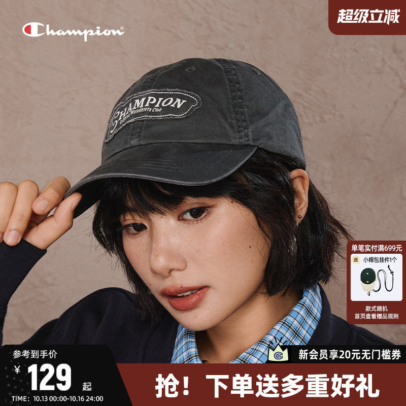 Champion冠军鸭舌帽女2026春秋棒球帽美式帽显脸小遮阳帽运动帽男