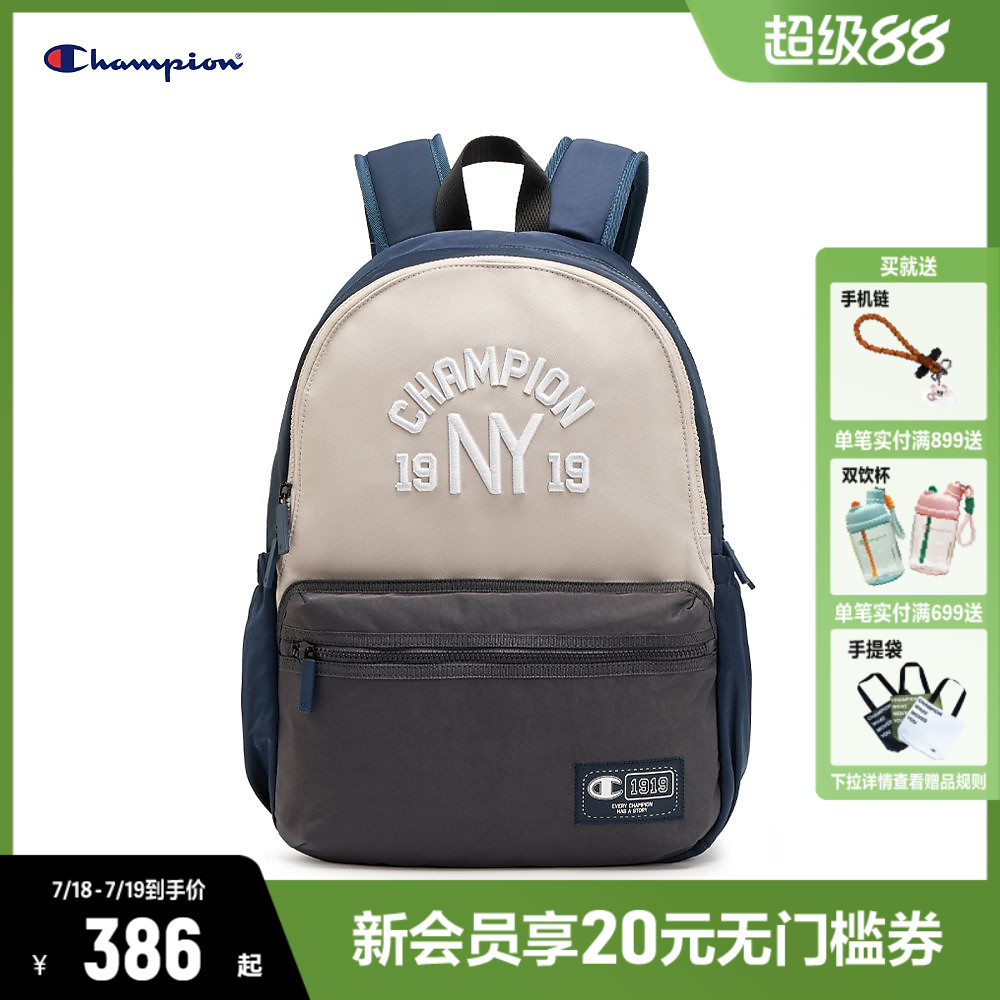Champion冠军双肩包女2025年新款帆布包情侣背包时尚书包男