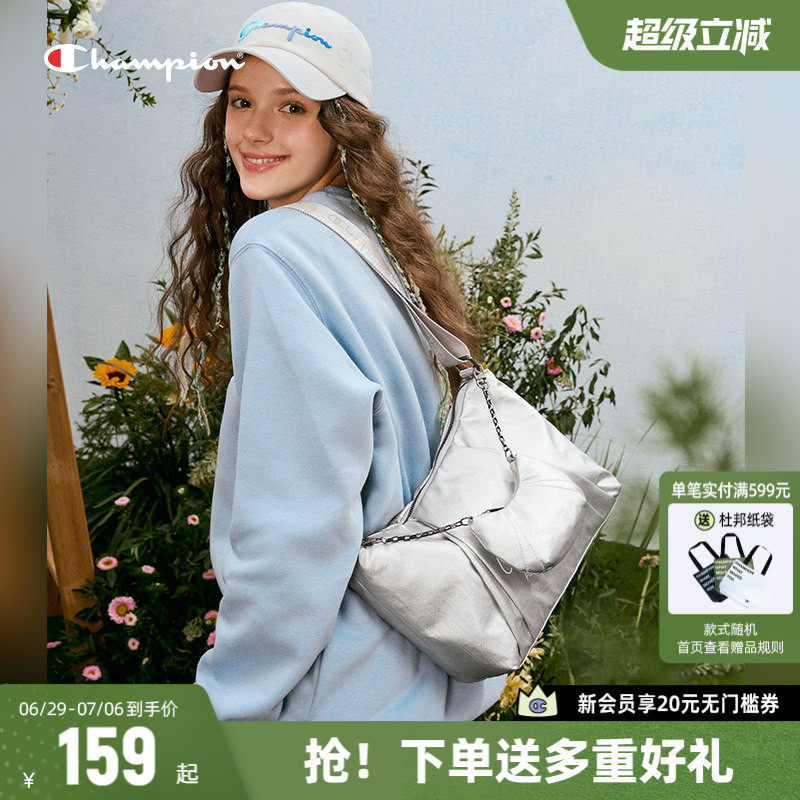 Champion冠军斜挎包女2026夏季新款单肩包幸运饼干包包帆布包斜挎