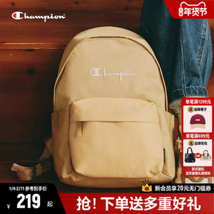 Champion冠军双肩包女书包初中生帆布包情侣款双肩背包男士学生