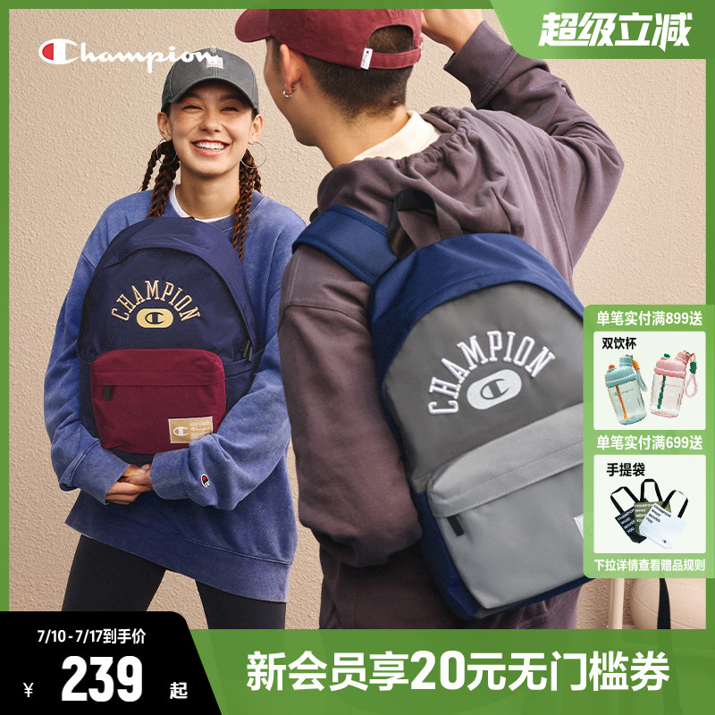 Champion双肩包女2025秋季新款时尚休闲书包大容量背包女