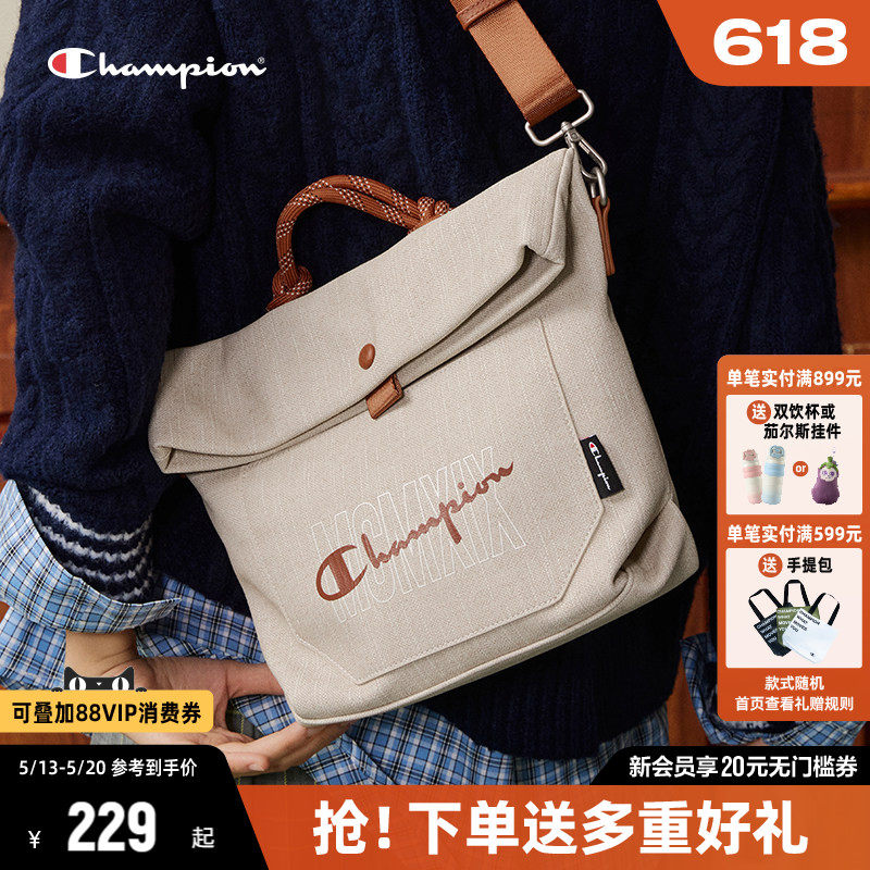 Champion冠军单肩包女2026春夏新款百搭通勤包包手提包斜挎包包男