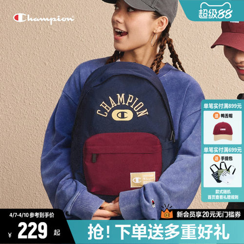 Champion双肩包女尚通勤校园书包