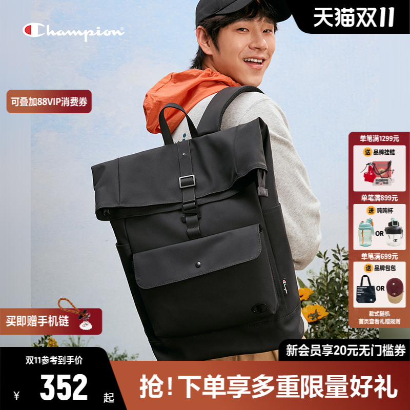Champion冠军双肩包女2025秋季新款书包健身运动帆布包户外背包男