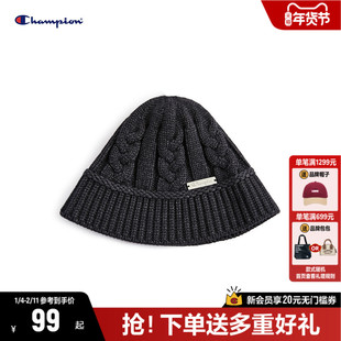 Champion冠军针织渔夫帽女2025冬季新款女士时尚百搭休闲渔夫帽男