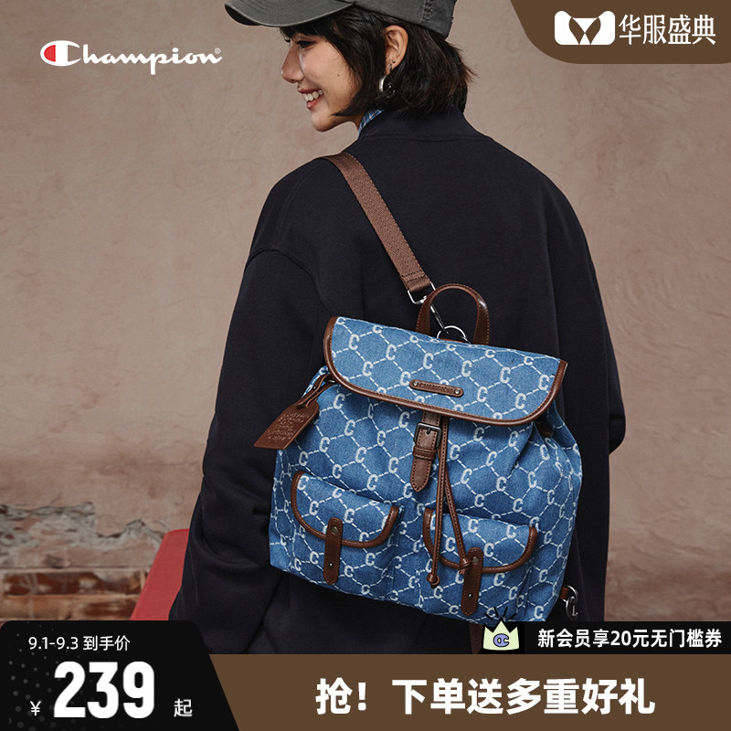 Champion冠军时尚复古双肩包图片