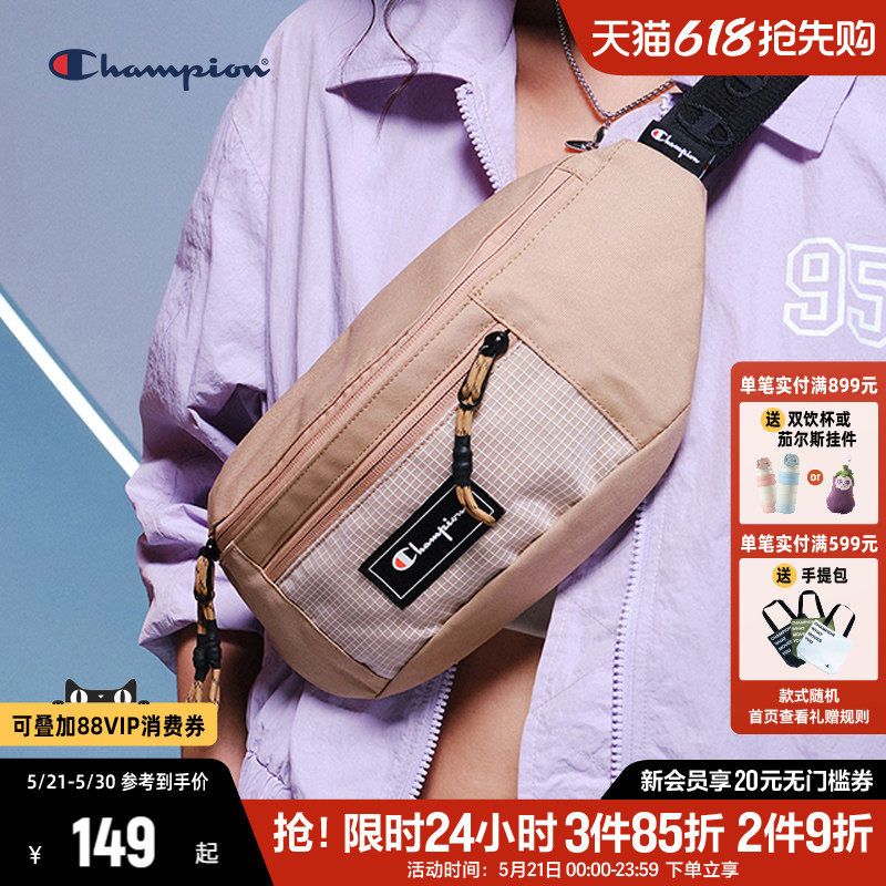 Champion冠军斜挎包女2026夏季新款帆布包休闲胸包腰包单