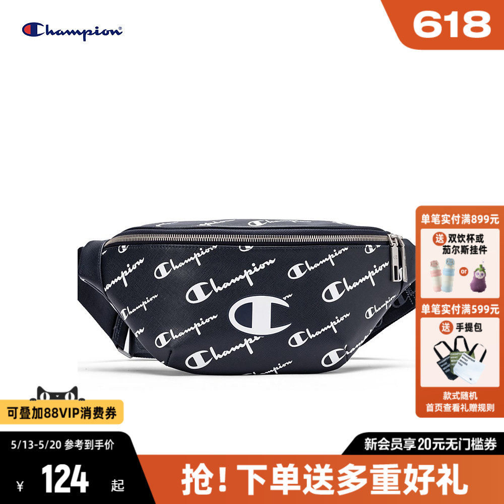 Champion冠军斜挎包女春新款胸包腰包帆布包单肩包男生情侣包包