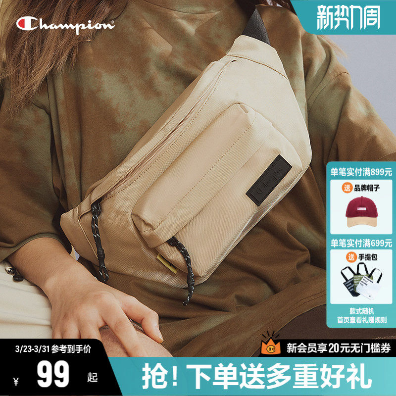 Champion冠军斜挎包男帆布包休闲运动胸包腰包单肩包女包包情侣