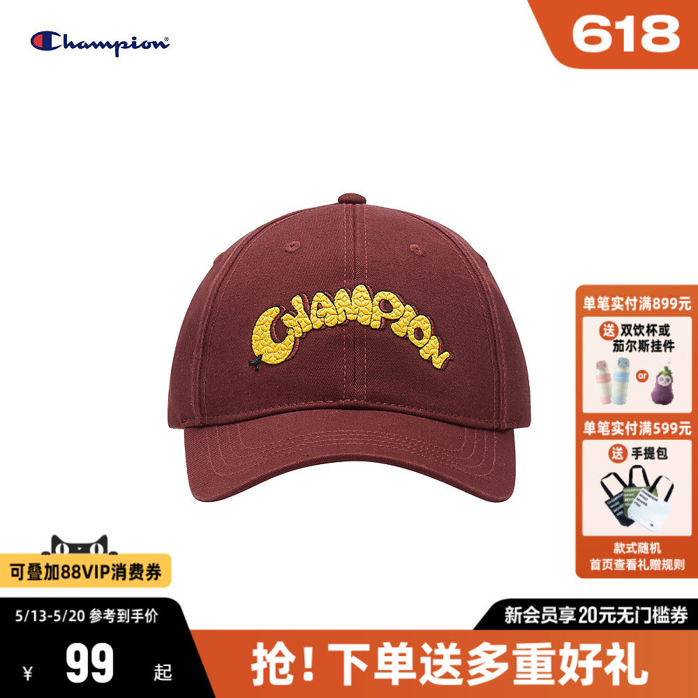 Champion冠军鸭舌帽2026春季新款刺绣遮阳棒球帽大头围帽男女同款