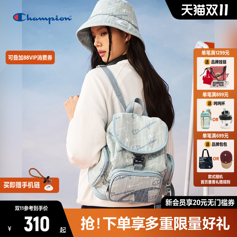 Champion满印老花双肩包