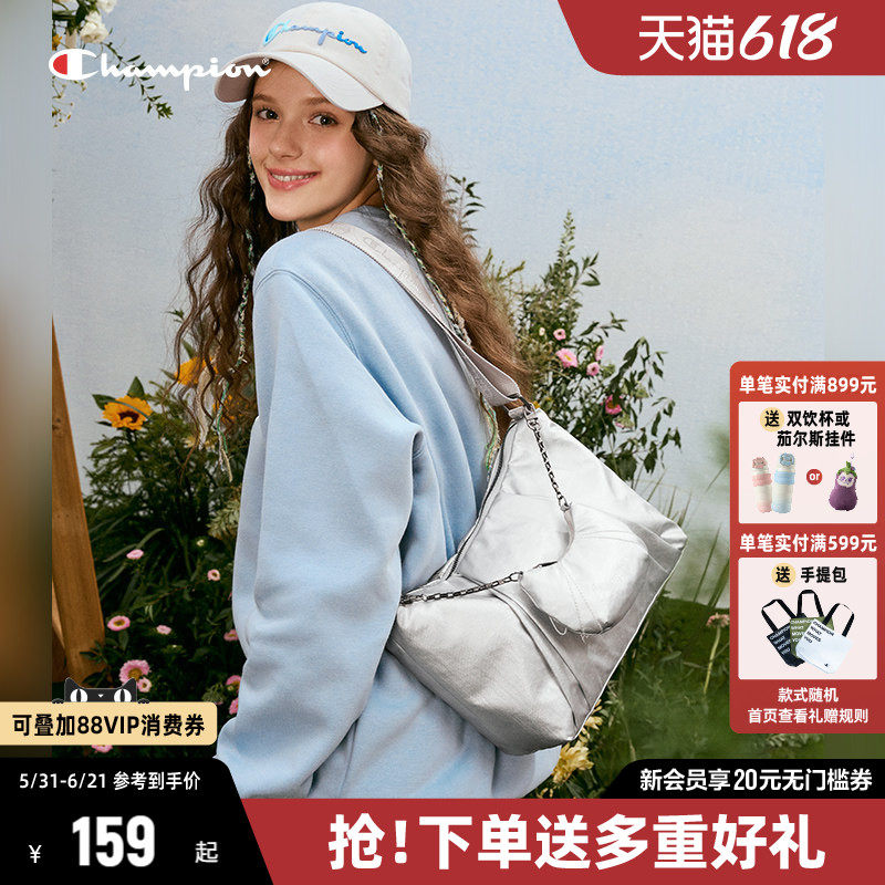 Champion冠军斜挎包女2026夏季新款单肩包幸运饼干包包帆布包斜挎