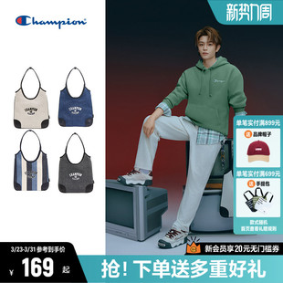 丁禹兮同款 Champion冠军腋下包大容量牛仔包单肩包手提托特包女