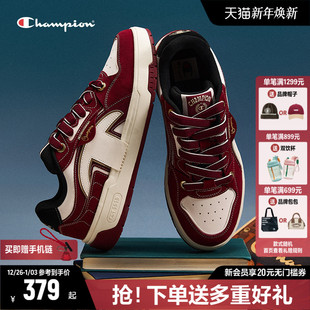26春夏新款 运动鞋 撕带鞋 男时尚 女红色复古休闲鞋 Champion冠军板鞋