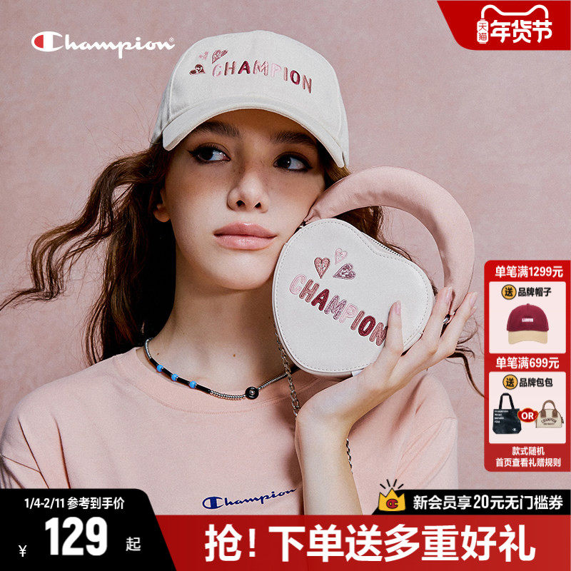Champion冠军情侣斜挎包女冬季新款帆布包包女生单肩包情人节