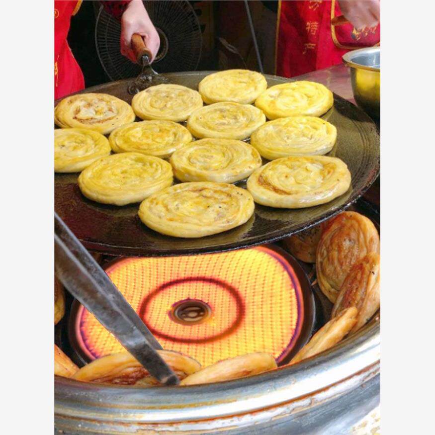 锅盔炉肉夹馍锅成都网红新式灶摆摊葱油饼炉子全套平底锅厨房