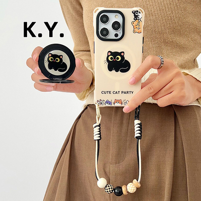 苹果手机壳带挂绳四角开孔防摔