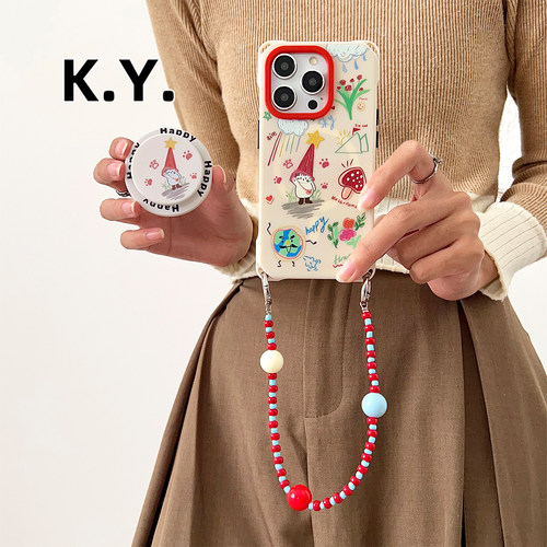 新款苹果17promax带支架磁吸手机壳挂绳适用于华为mate60斜挎可背15pro保护壳VIVOX100ULTRA四角防摔小米14U