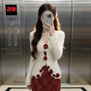 新年战袍姐系贵感红色连衣裙子女冬季2026超火穿搭一整套装长裙