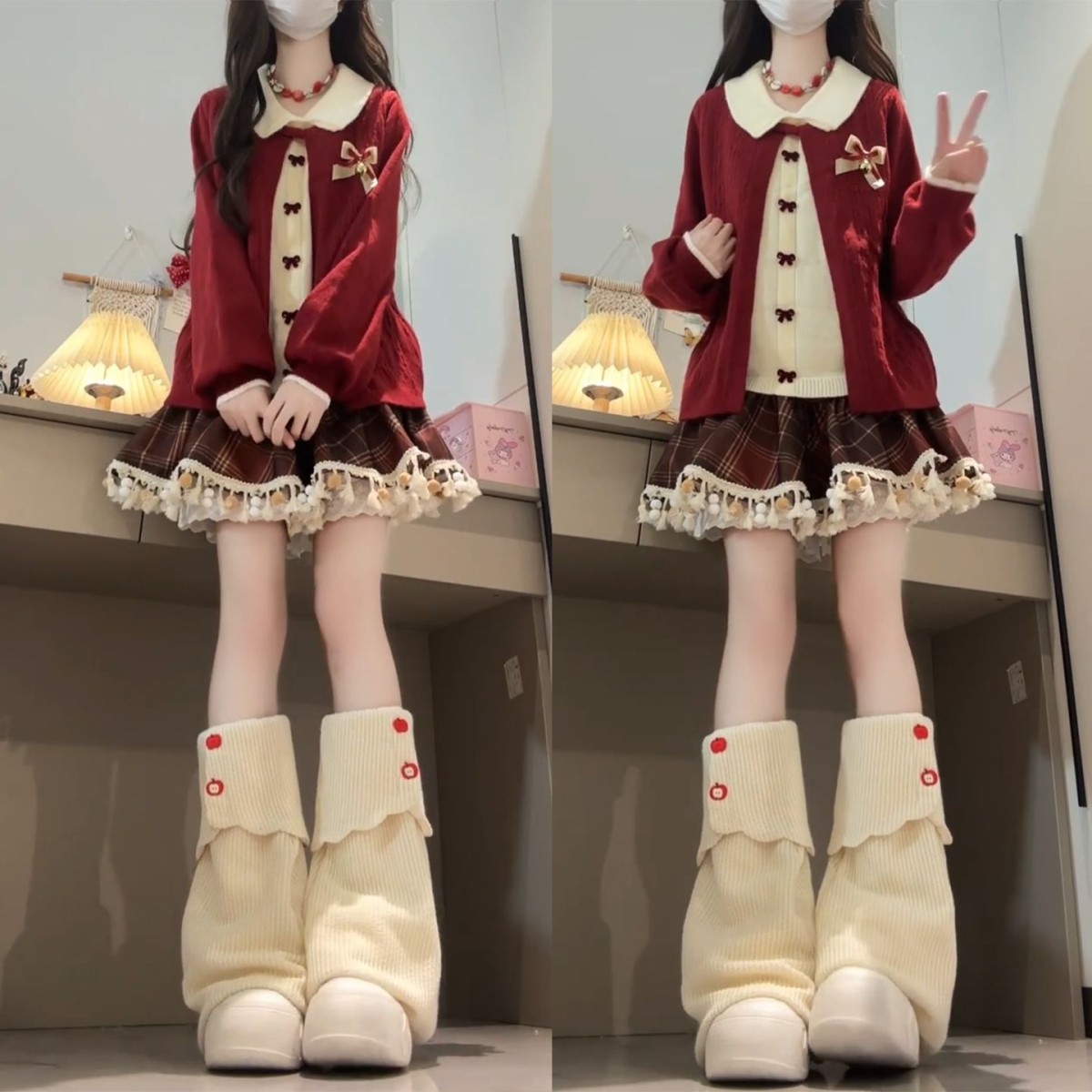 过新年战袍红色毛衣连衣裙女秋冬2026新款巨好看穿搭一整套装短裙,女装/女士精品,连衣裙,淘宝优惠券,粉丝福利购,淘宝优惠卷