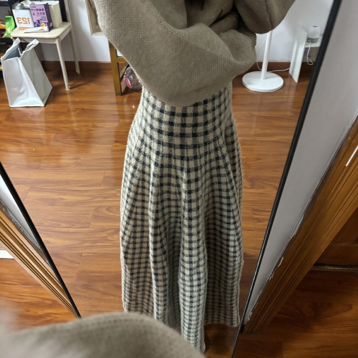 韩系超好看毛呢格子半身裙子女秋冬季2025年新款高腰显瘦a字长裙,女装/女士精品,半身裙,淘宝优惠券,粉丝福利购,淘宝优惠卷