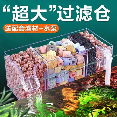 鱼缸过滤器外置壁挂式盒小