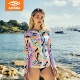 AXESEA女分体长袖 Tides 潜水服泳衣速干防晒海潮水母衣冲浪上衣