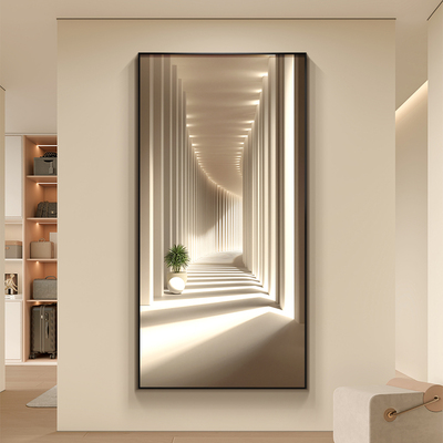 延伸空间装饰画 画高级感入户玄关画 画客厅正对门走廊过道挂画