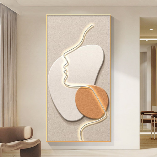 石来运转线条玄关装饰画