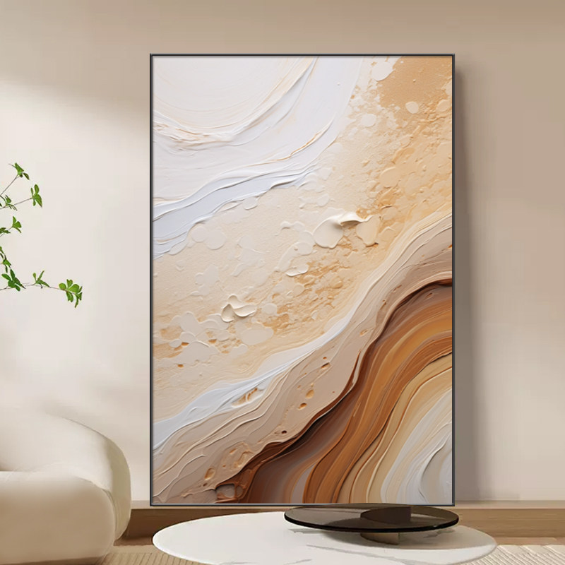 侘寂风客厅装饰画 画肌理画 画现代轻奢沙发背景墙挂画 画抽象落,家居饰品,现代装饰画,淘宝优惠券,粉丝福利购,淘宝优惠卷