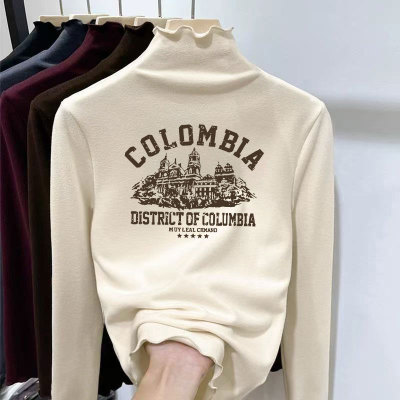 女童半高领德绒打底衫秋冬季童装