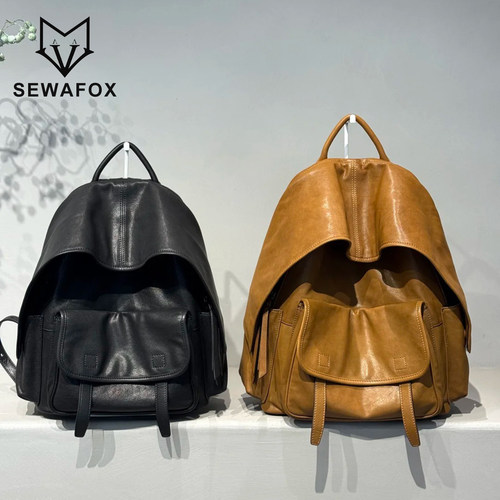 SEWAFOX秋冬新款软皮双肩包