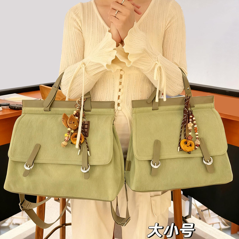 大容量通勤双肩包托特包女2025新款小众高级感上班电脑手提斜挎包