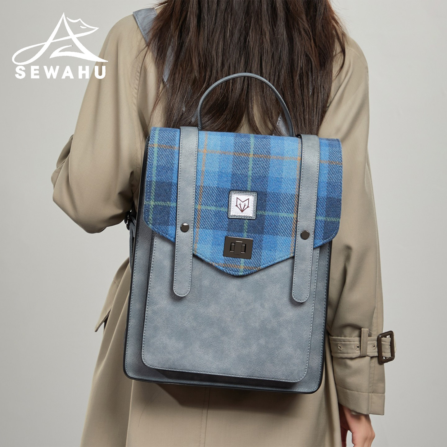 学院风皮质双肩包女款2025新款高级感小众不撞款背包日常通勤百搭