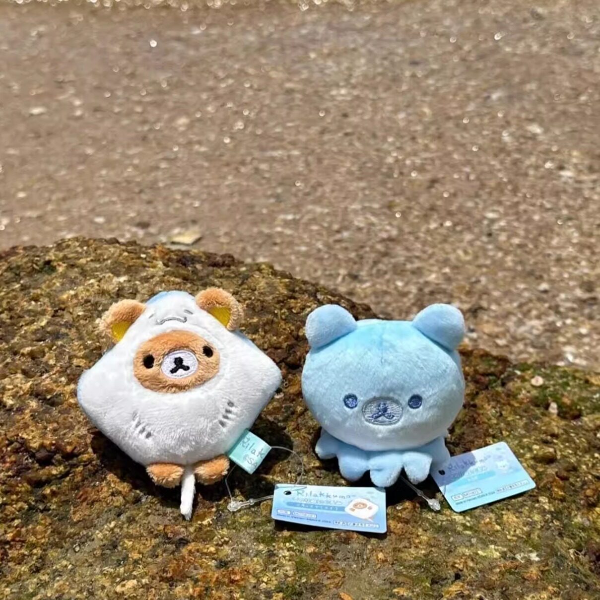 现货Rilakkuma轻松熊海洋美人鱼水母八爪鱼玩偶挂件送闺生日礼物