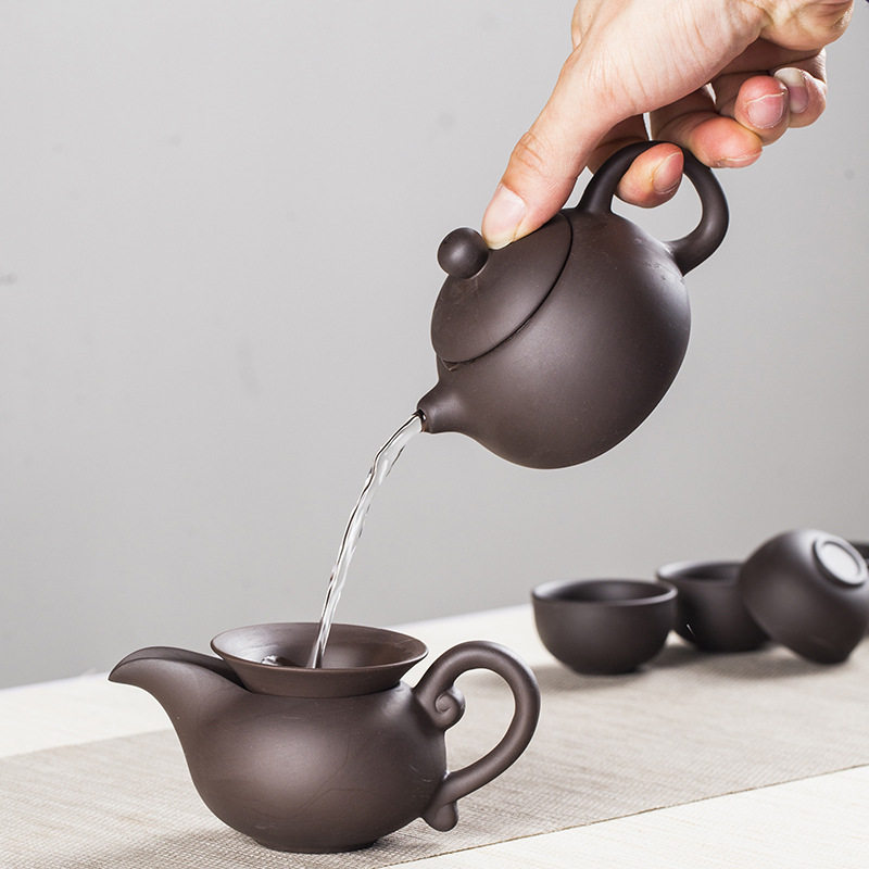 高档原矿12头紫砂茶具套