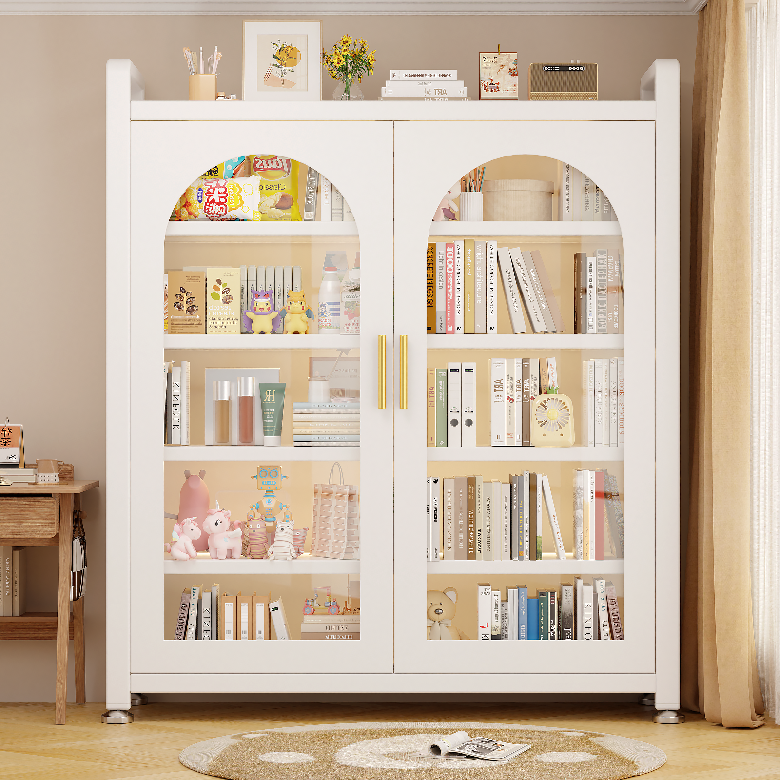 儿童玩具储物柜书包置物架落地书架儿童绘本收纳架书柜杂物收纳柜