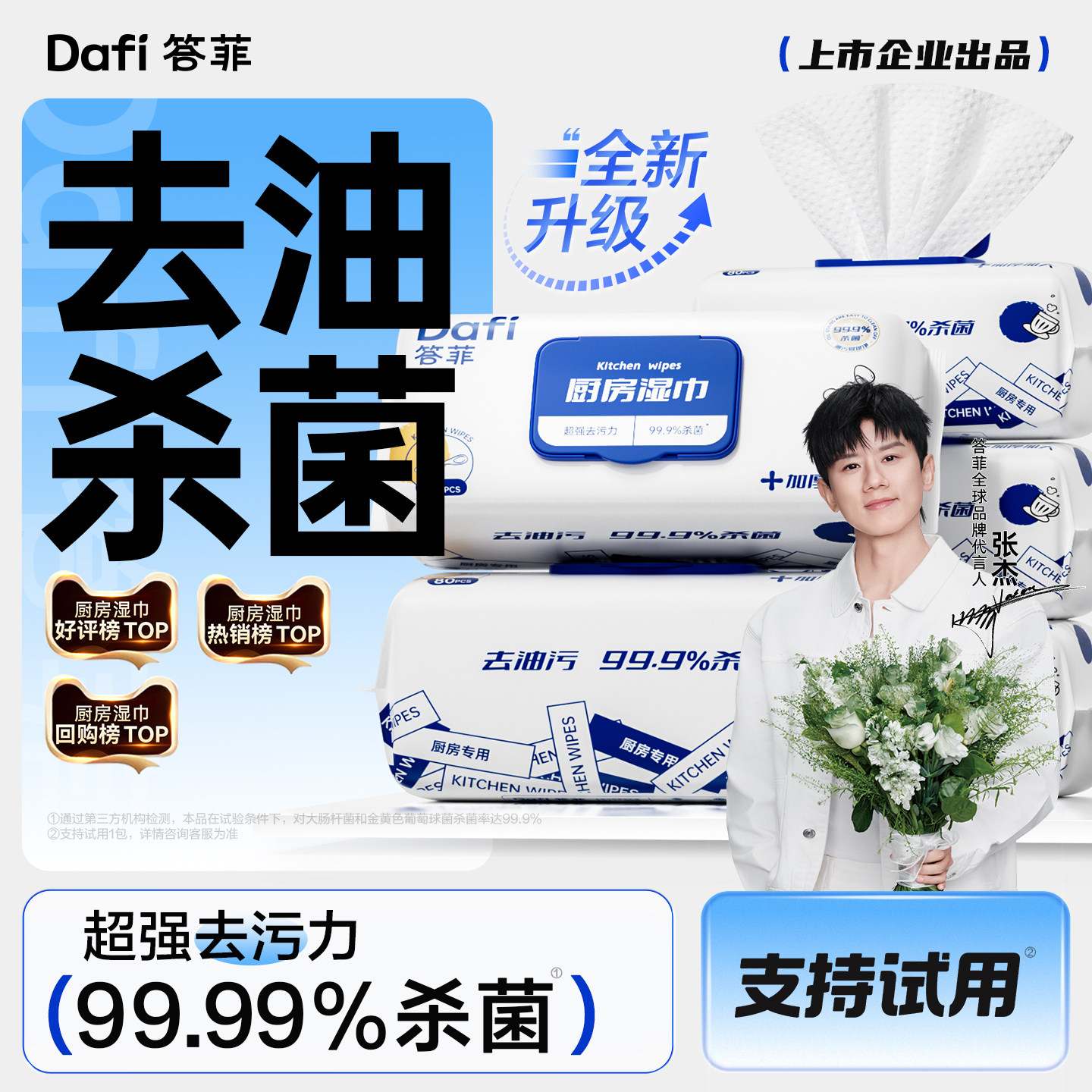 【超大巨厚】厨房湿巾去油去污