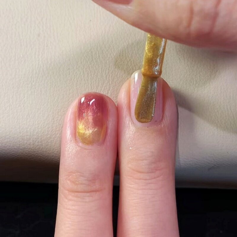 琥珀玫瑰ins风高级感美指甲油