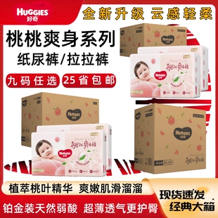 HUGGIES/好奇 铂金装婴儿成长拉拉裤 宝宝尿不湿 桃桃爽身纸尿裤