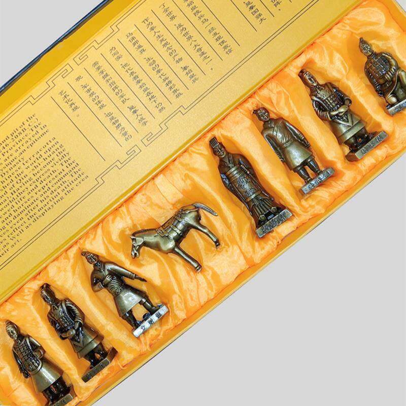 西安特产纪念品兵马俑摆件旅游陕西特色工艺品金属创意礼物送小孩