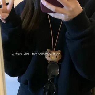 hellokitty眼镜链挂脖眼镜绳女可爱防丢儿童kt猫挂绳链条墨镜挂链