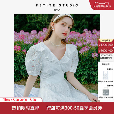 PetiteStudio法式镂空连衣裙