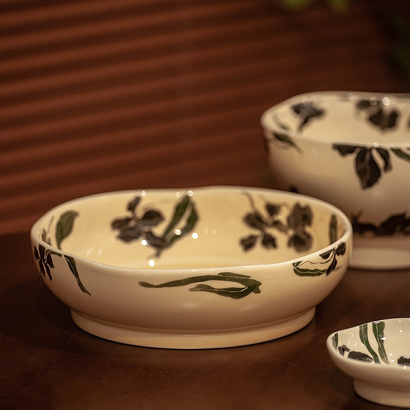 吴猪猪菜盘子鱼盘碗碟盘餐具陶瓷