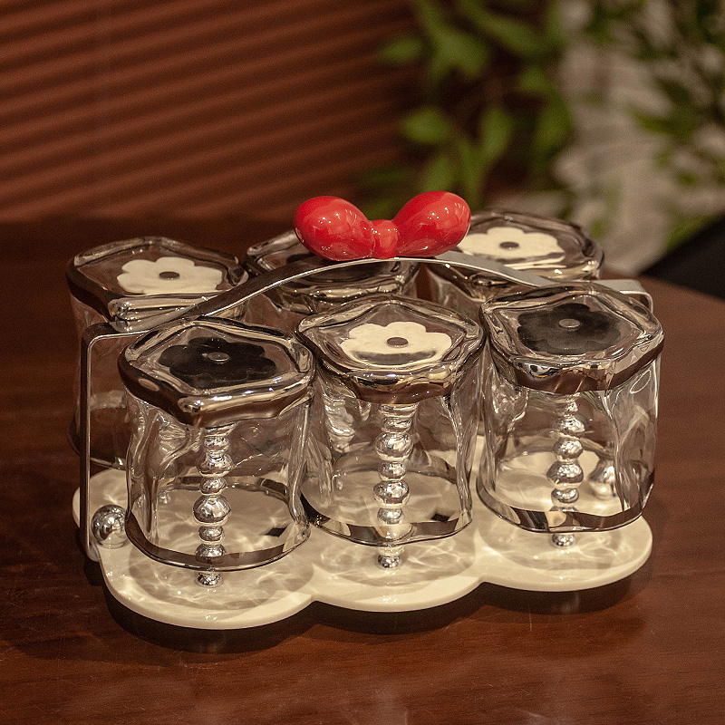 随沐耐热玻璃ins玻璃杯收纳套装